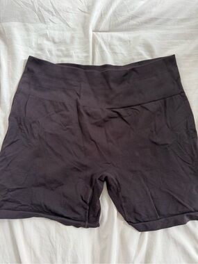 First Health Apparel High-Rise Black Bike Shorts with Wide Waistband